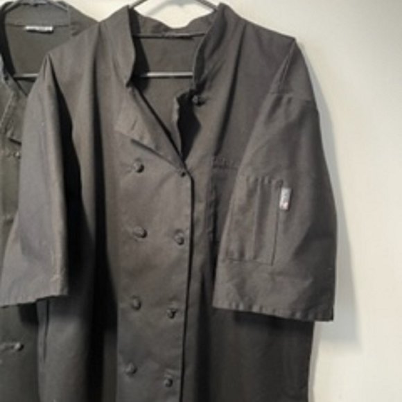 5 Black ChefWear Executive Chef Jackets, Size Men's XL - Picture 3 of 7